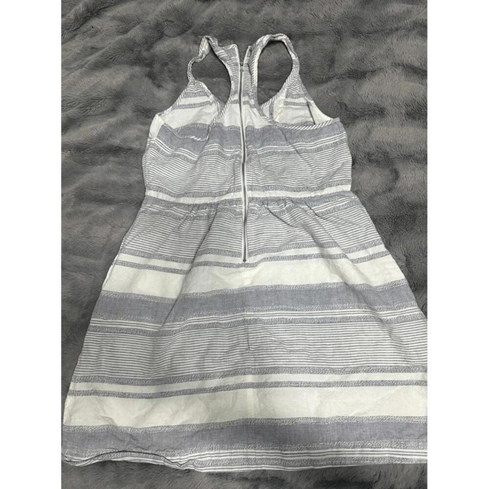 Lou & Grey Striped Linen Blend Racerback Dress – Size 6 - Picture 2 of 3